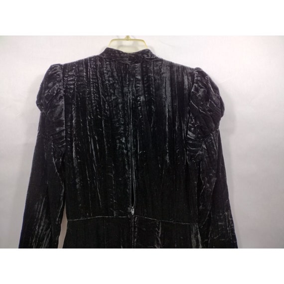 Nicole Miller Vintage Women's Dress Black Velour … - image 9