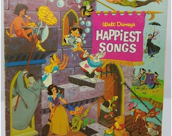 Walt Disney's Happiest Songs LP Vinyl Record 1967 WDP Gulf Collectors Album