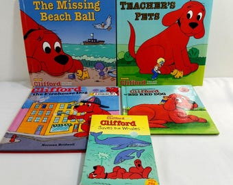 Clifford The Big Red Dog Books Children&#39;s lot of 5 Vintage Hardcover 2001-2004