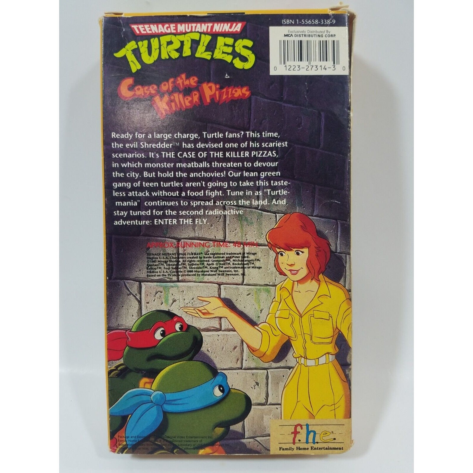 Teenage Mutant Ninja Turtles Case of the Killer Pizzas (VHS