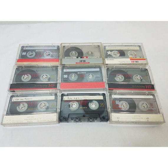 Sony HF 90 60 Lot of 9 Audio Cassette Tapes Normal Bias Used - Etsy