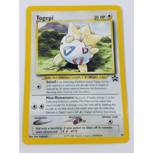 Carta Pokémon Togepi WOTC Promo Black Star 30
