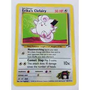 Pokemon Erika's Clefairy 25/132 Gym Helden Sammelkartenspiel Rare