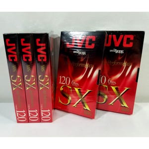JVC High Performance VHS Tapes T-120 SX Brand New Blank 6hrs Factory Sealed
