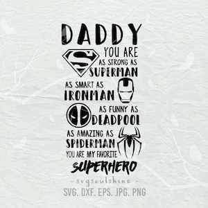 Papa mein Lieblings-Superheld SVG Held Papa svg Datei #dadlife Silhouette Cut File Cricut Clipart Print Vinyl sticker Shirt Design Vatertag