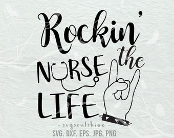 Download Free Rockin Nurse Svg Etsy SVG Cut Files