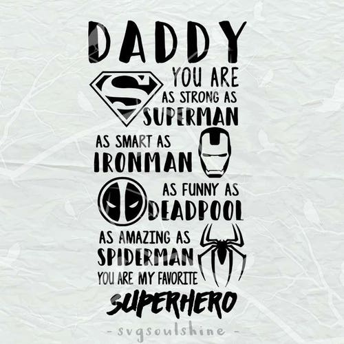 Daddy MY Favorite Superhero SVG Hero Dad Svg File dadlife - Etsy