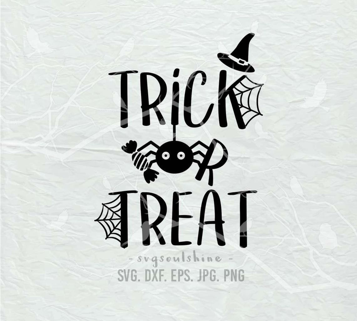 Trick or Treat SVG File Silhouette Cut File Cricut Clipart | Etsy