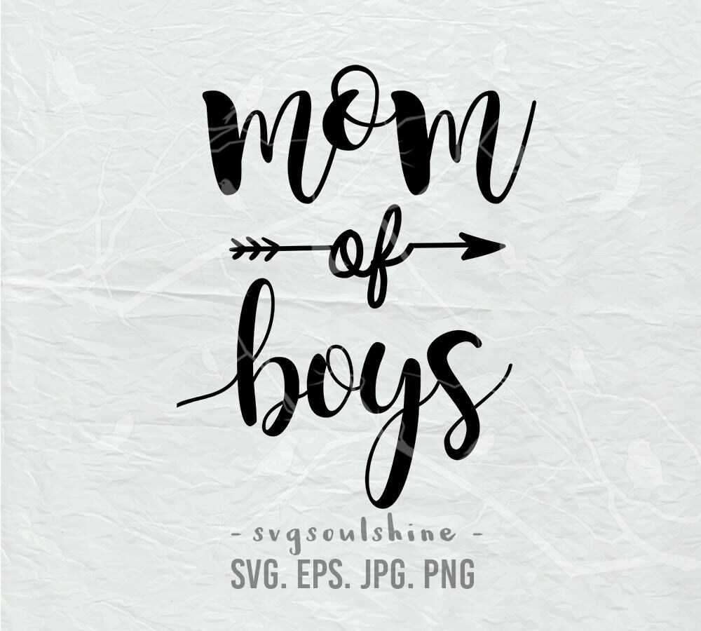 Download Mom of Boys SVG File momlife Silhouette Cut File Cricut | Etsy