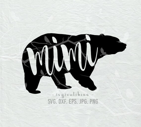 Mimi Bear Svg File Mimi Svg Silhouette Cut File Cricut Clipart Etsy