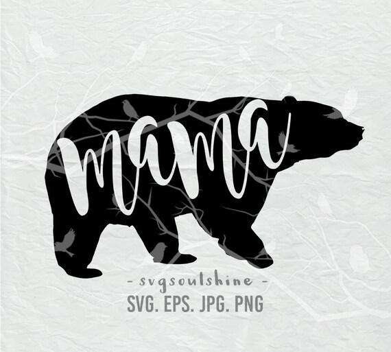 Download Mama Bear SVG File Mommy Mom Bear Silhouette Cut File ...