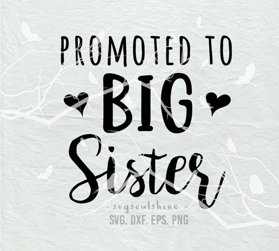 Promoted To Big Sister SVGSilhouette Cut File Cricut Clipart | Etsy