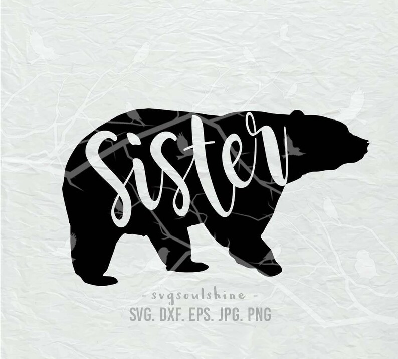 Download Sister Bear SVG File Bear Silhouette Cut File Cricut ...