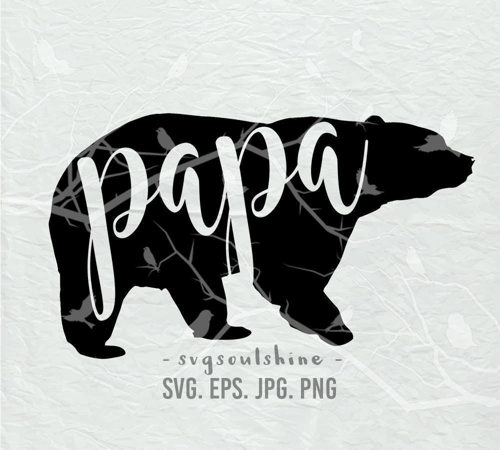 Download Papa Bear SVG Daddy Dad File Silhouette Cut File Cricut | Etsy