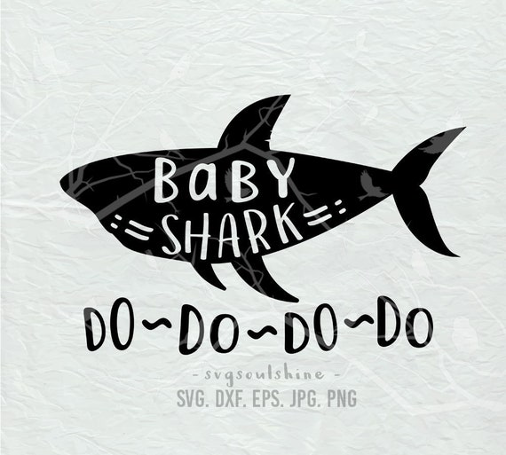 Free Free 185 Cricut Silhouette Baby Shark Svg Black And White SVG PNG EPS DXF File