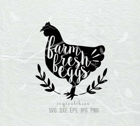 Farm Fresh Eggs Svg File Silhouette Cut File Cricut Clipart Etsy