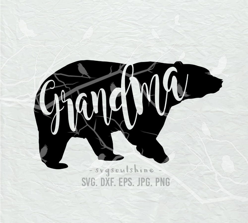 Download Grandma Bear SVG File Grandma Svg Silhouette Cut File ...