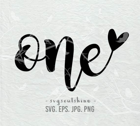 Download One Svg First Birthday File Silhouette Cut File Cricut Etsy