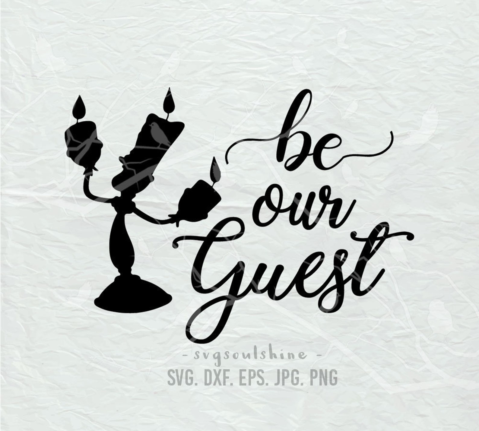 Be Our Guest SVG File Svg Silhouette Cut File Cricut Clipart Etsy Denmark