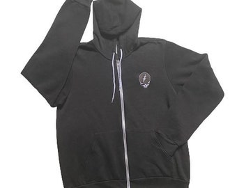 Embroidered GD Stealie Zipup Charcoal Grey Hoodie M-2X