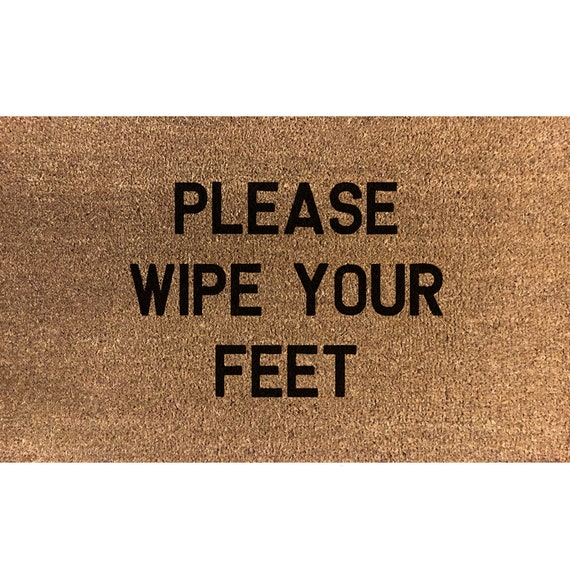 Please Wipe Your Feet 70 X 40cm Internal Coir Door Mat Hand Etsy