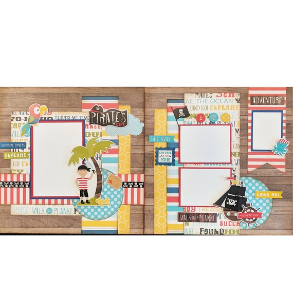 A Pirates Life 12x12 Scrapbook Layout Kit Etsy