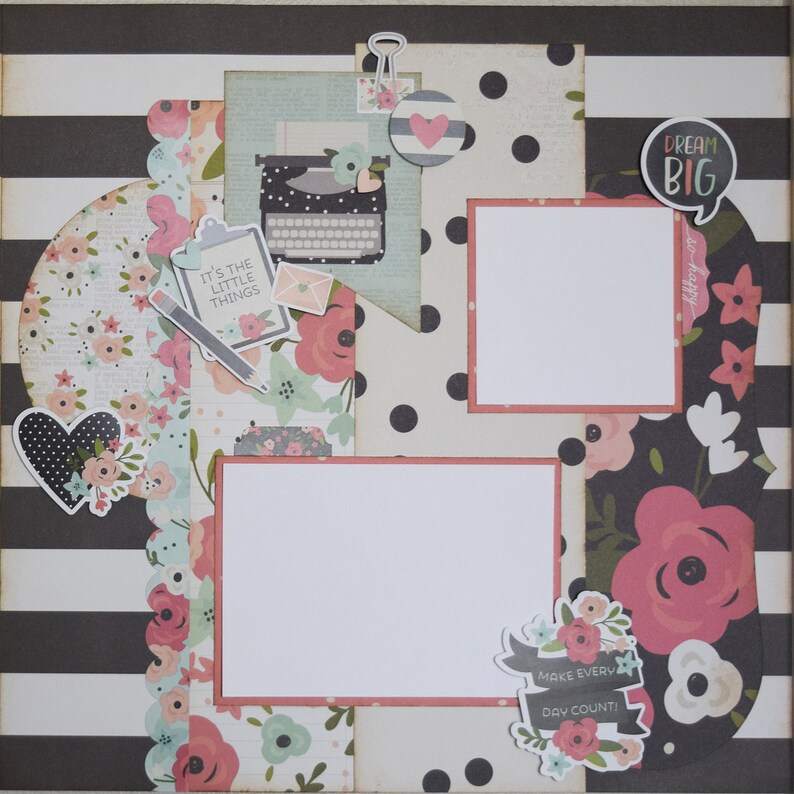 Dream Big 12x12 Scrapbook Layout Kit Etsy