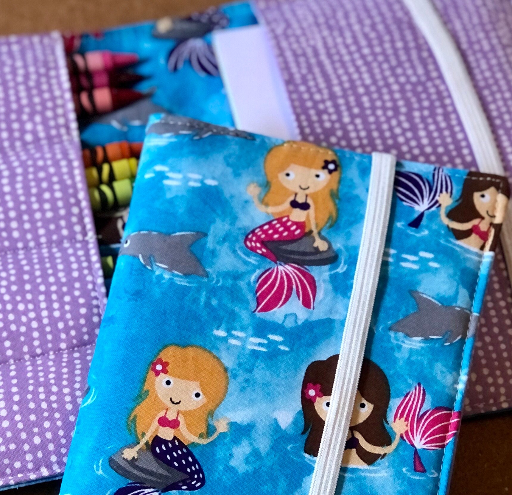 Travel Art Kit for Kids Mermaid Travel Drawing Wallet Art 