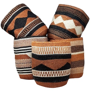 African Basket, Woven basket, Sisal baskets, Kiondo basket, Handmade in Kenya,Farmhouse rustic decor, Storage baskets,Unique plant pot cover