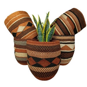 Woven Plant basket, Basket planter, African basket,  baskets for plants,  Storage baskets, Sisal basket, Decorative baskets, Plant baskets