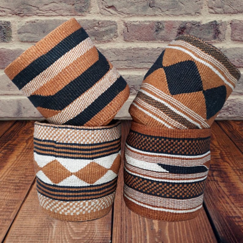 Woven Plant basket Basket planter African basket baskets Etsy