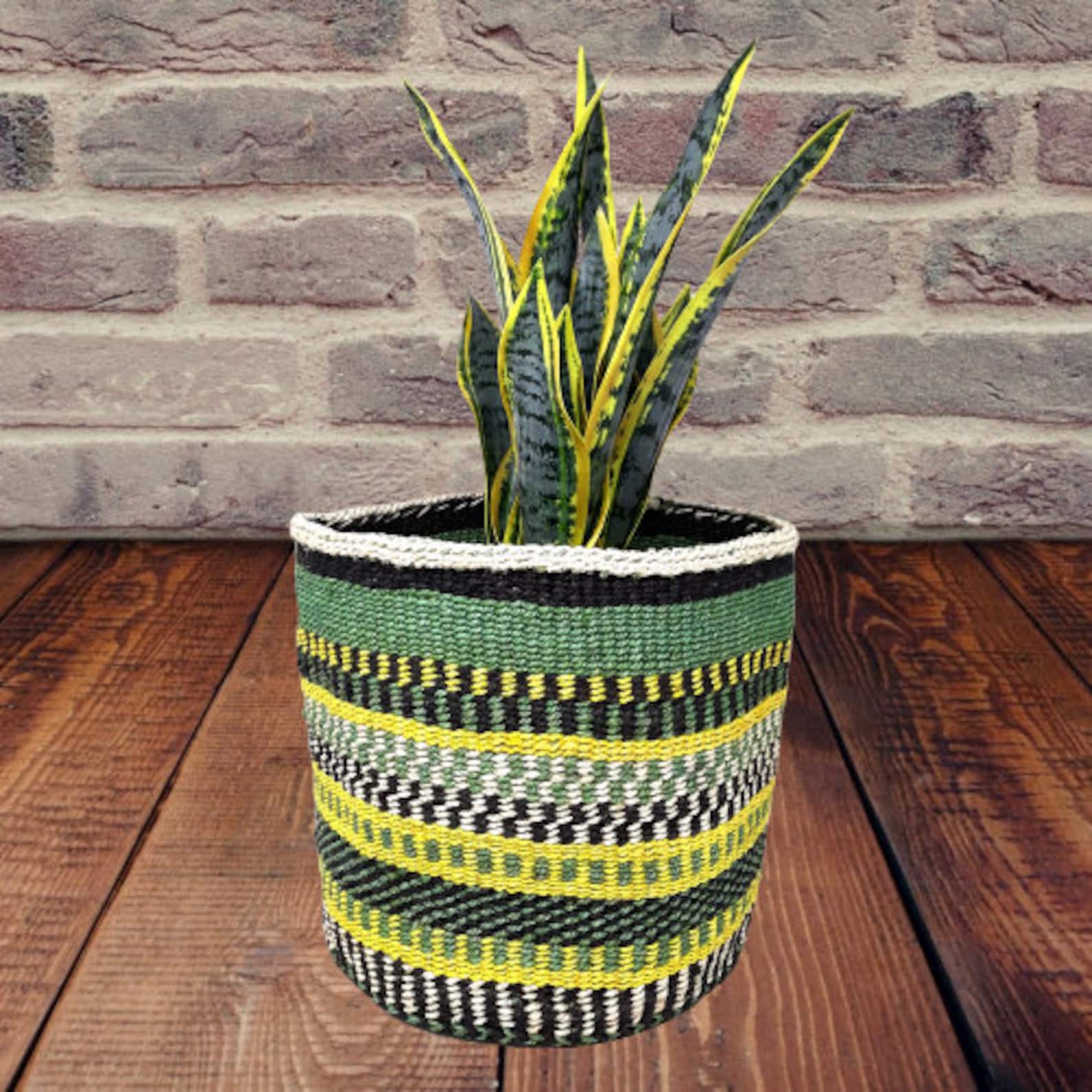 Cestas de maceta cesta de plantas tejidas africanas cesta de Etsy
