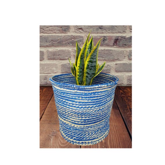 Planter Baskets Large Woven Basket Planter 12 Inch Baskets Etsy