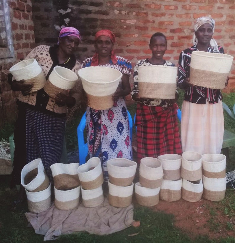 Woven Plant Basket Basket Planter African Woven Basket Etsy