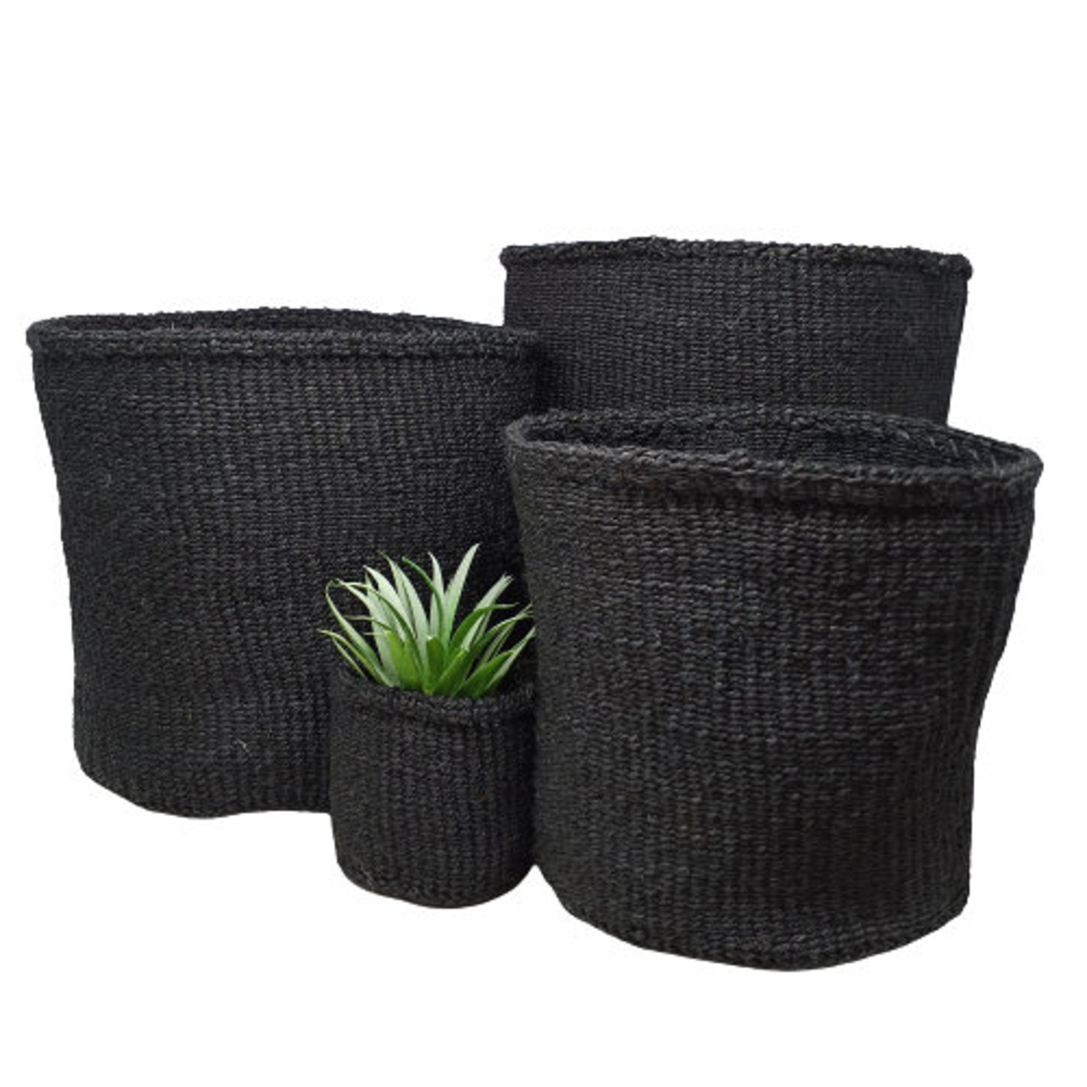 Handmade planters Woven basket planter Woven Planter set Etsy
