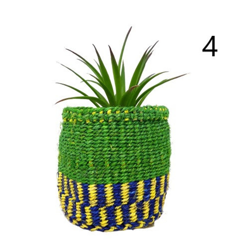 Small Woven Plant Basket Small Indoor Planter Succulent Etsy