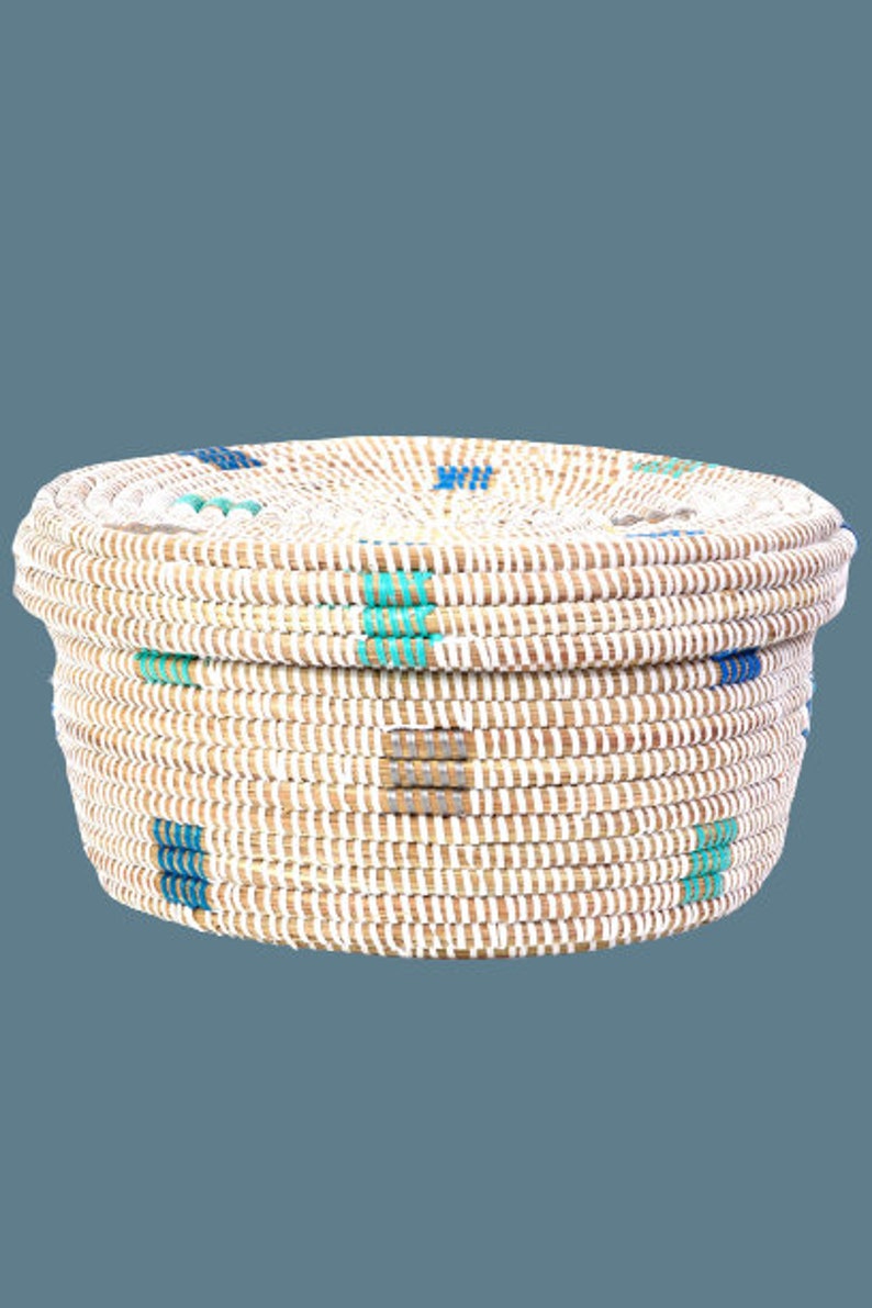 Baskets with lids, basket storage, woven Lidded baskets, African woven storage basket with lid, woven hamper storage, boho storage baskets image 9