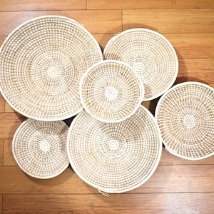Natural Woven Wall Basket: African Decor