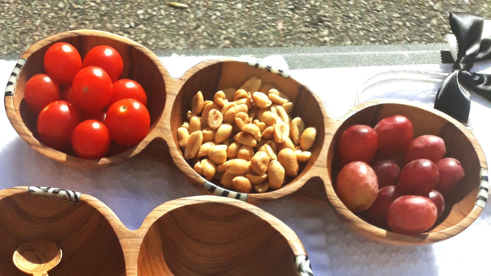 Divided Snack Bowl Wooden Snack Bowl Small Wooden Dish Wood Etsy