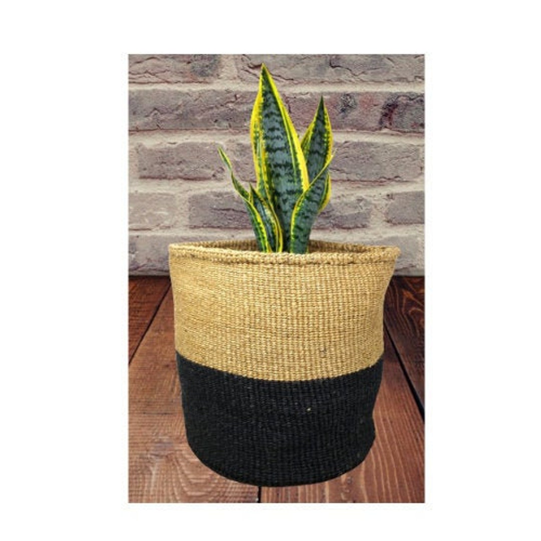 Gewebter Korb, Korb Übertopf, Korb für Pflanzen, Sisal Korb, Großer