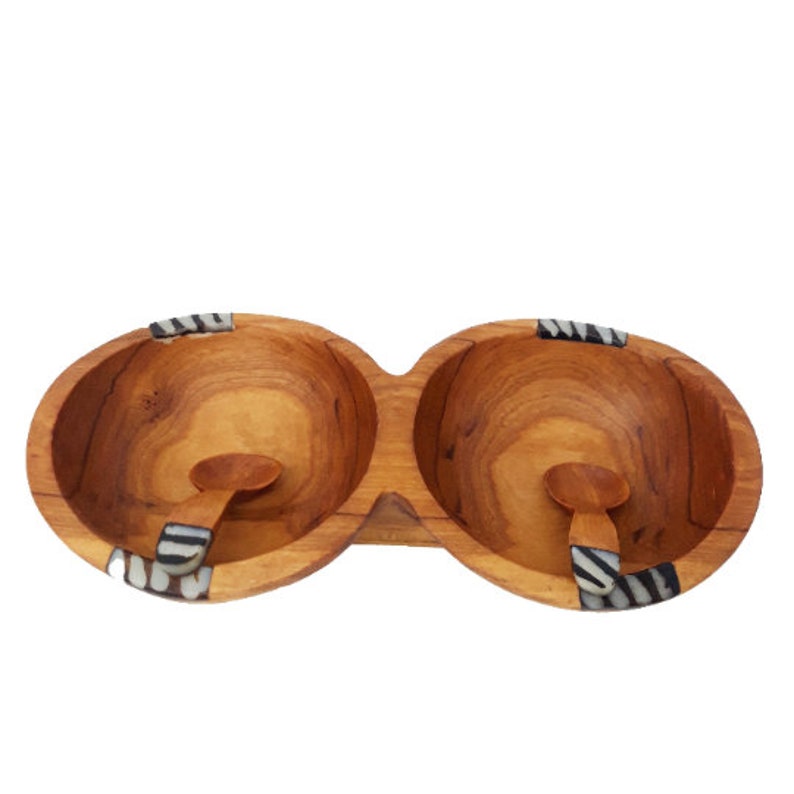 Divided Snack Bowl Wooden Snack Bowl Small Wooden Dish Wood Etsy