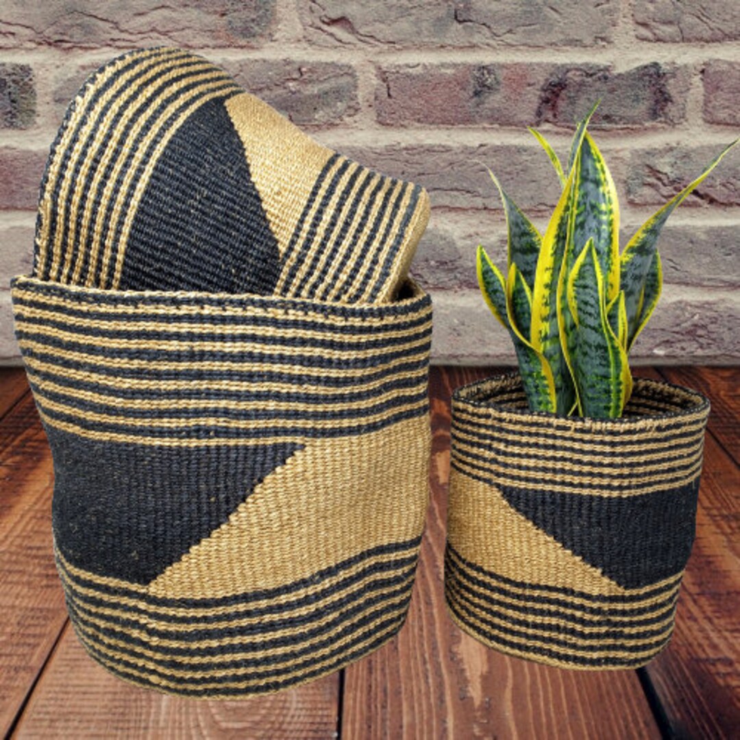 Woven Plant Basket Planter Basket Woven Basket Planter - Etsy
