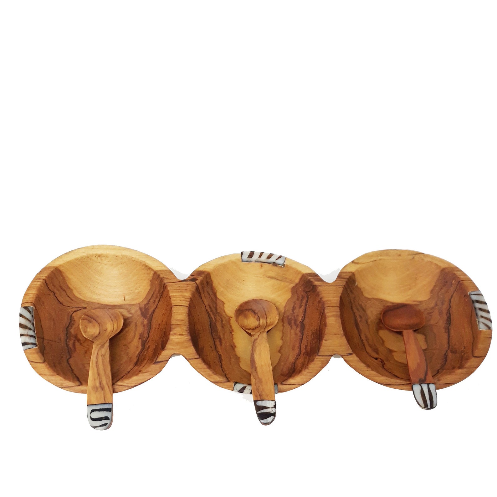 Divided Snack Bowl Wooden Snack Bowl Small Wooden Dish Wood Etsy