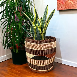 Woven Plant basket, Basket planter, African basket, Baskets for plants, Storage baskets, Sisal basket, boho baskets, Plant baskets, Mom gift