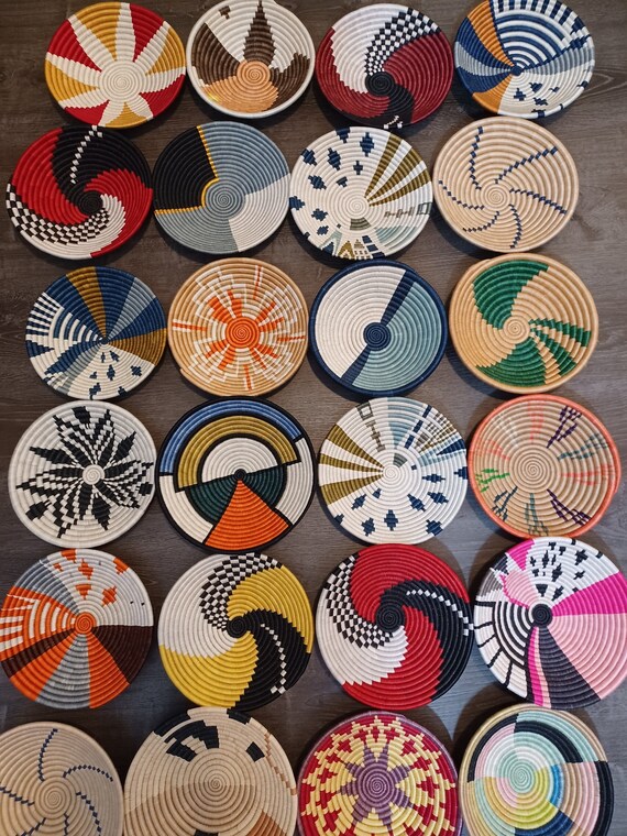 Woven wall basket, Wall hanging baskets, Basket wall decor, African wall basket, woven bowls, African basket, Boho wall basket, Boho wall