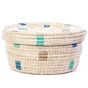 Baskets with lids, basket storage, woven Lidded baskets, African woven storage basket with lid, woven hamper storage, boho storage baskets image 3