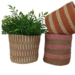 Colorful planter baskets, Woven Plant basket, Baskets for plants, Boho baskets, Woven baskets bright colors, African baskets, Basket storage