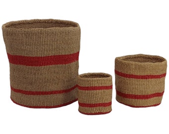 Cesta de plantas coloridas, Regalo para mamá, Jardinera de cestas decorativas tejidas, Cesta de almacenamiento tejida africana, Cesta de 12 pulgadas, Cesta de sisal tejida