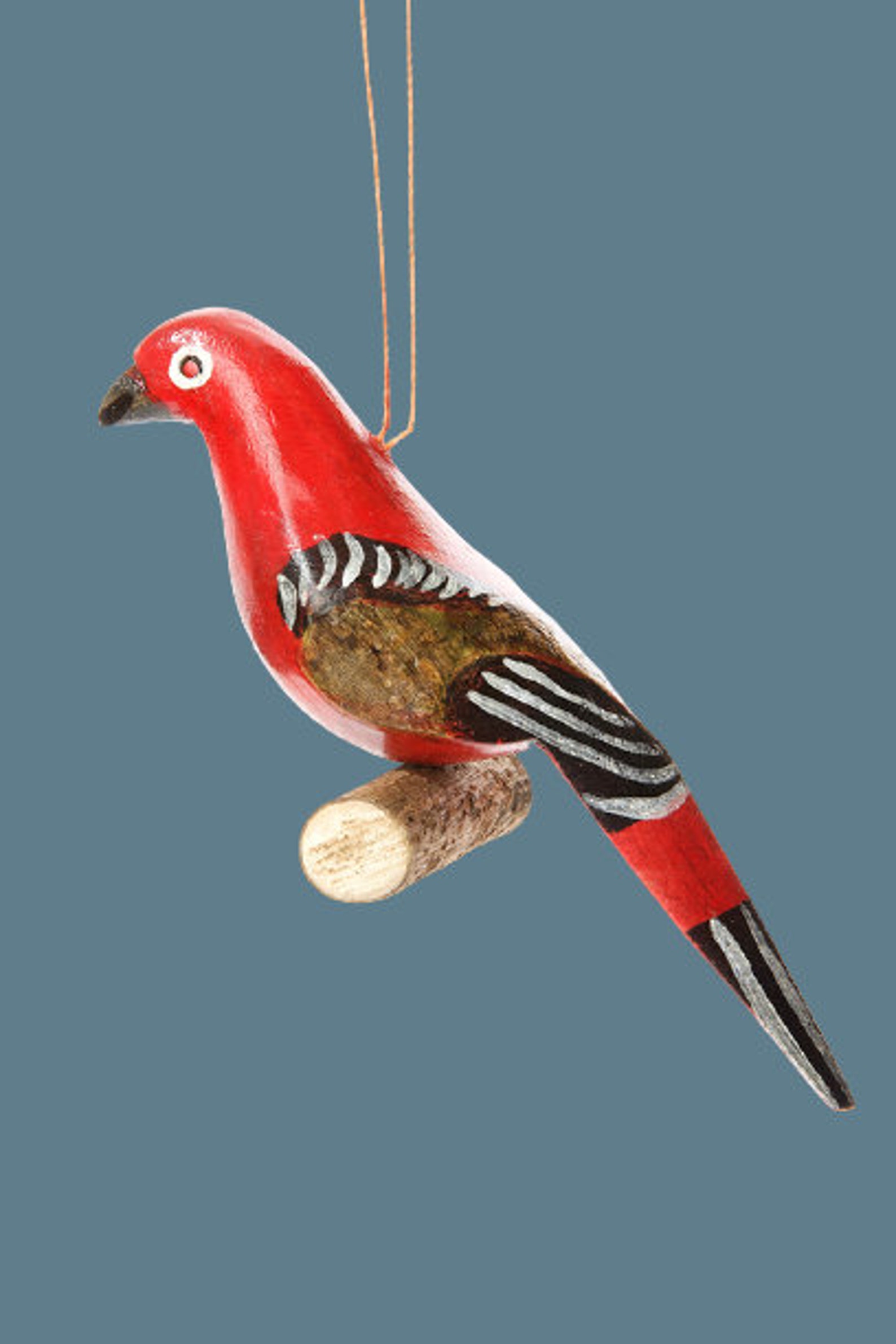 Set of 3 hanging Bird Ornaments Animal Christmas Etsy