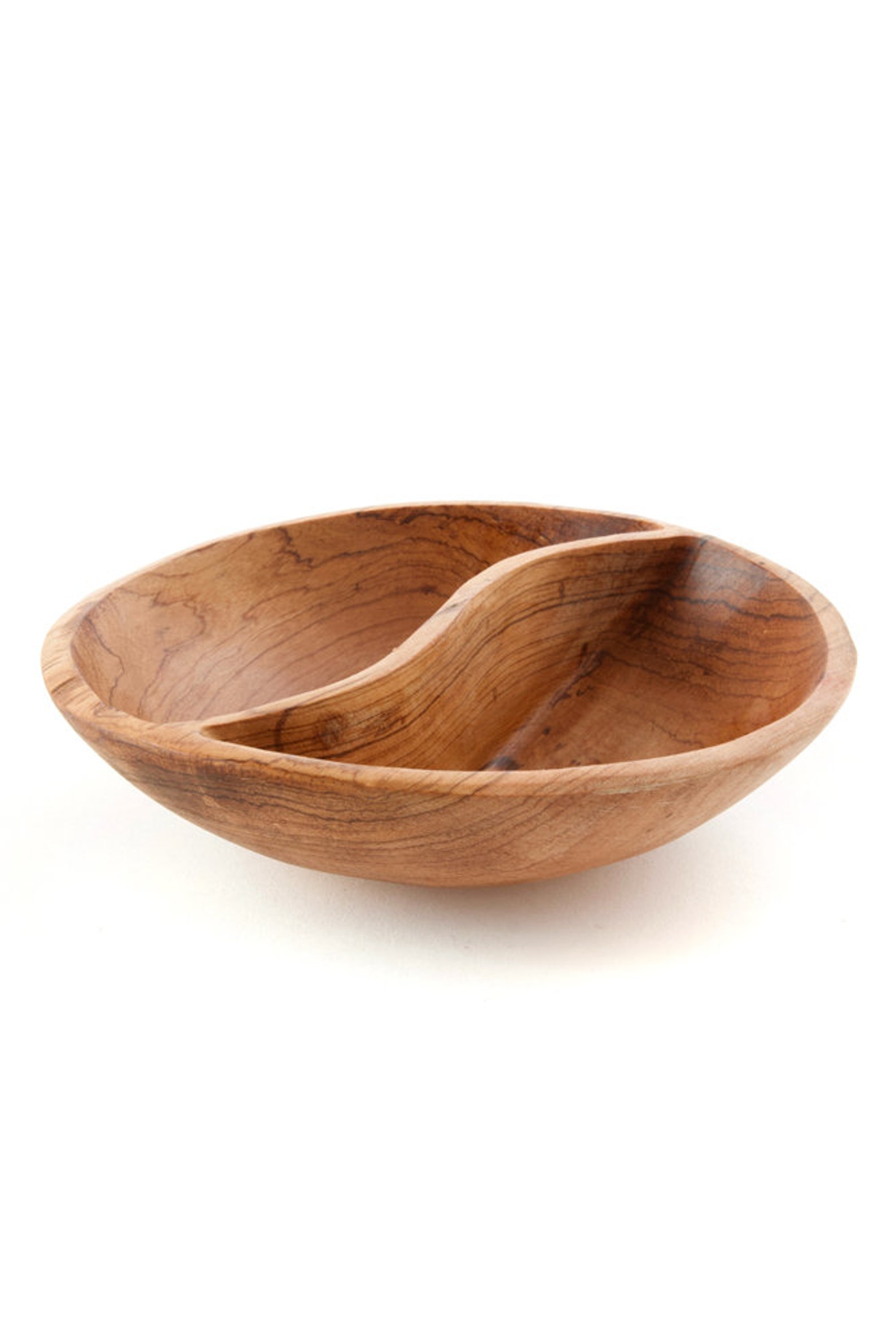 Wooden Snack Bowl Small Wooden Bowl Divided Wood Bowl Etsy